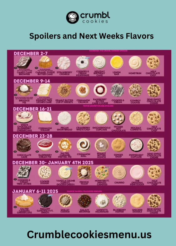 Crumbl December Spoilers and Next Weeks Flavors